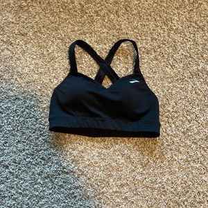 Brooks Uprise Crossback Sports Bra, Women’s Small, Black